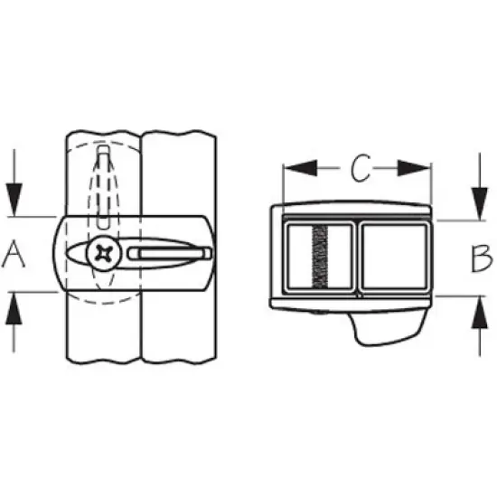 Seadog Gate Latch for 1-1/4" Square Tubing - Model 2218801_92. image {1}
