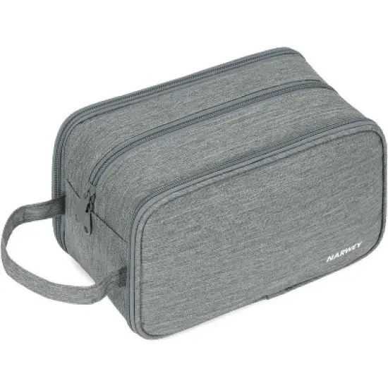 Narwey Travel Toiletry Bag with Brush Compartments for Men and Women image {6}