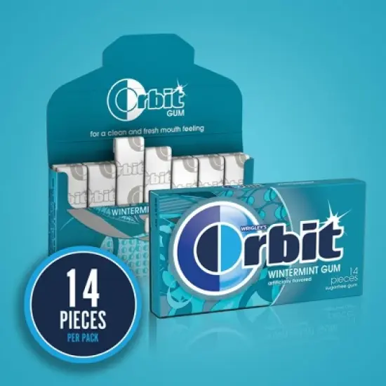 Orbit Sugar-Free Wintermint Chewing Gum - 14ct/3pk image {2}
