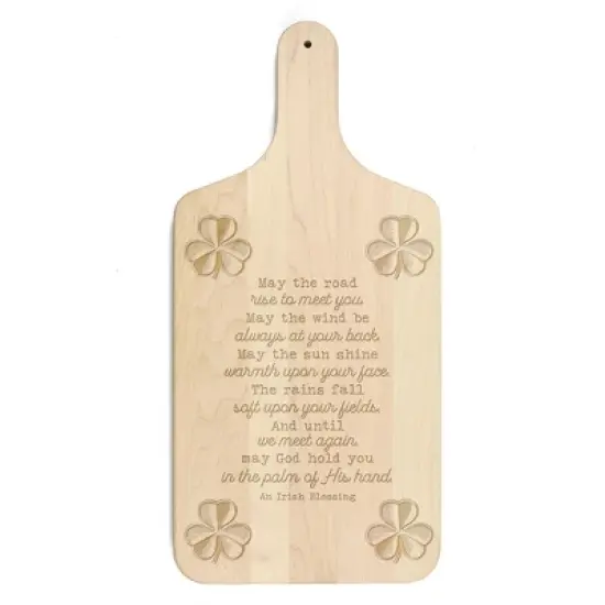 Creative Products Irish Blessing 8 x 17 Maple Paddle Cutting Board image {1}