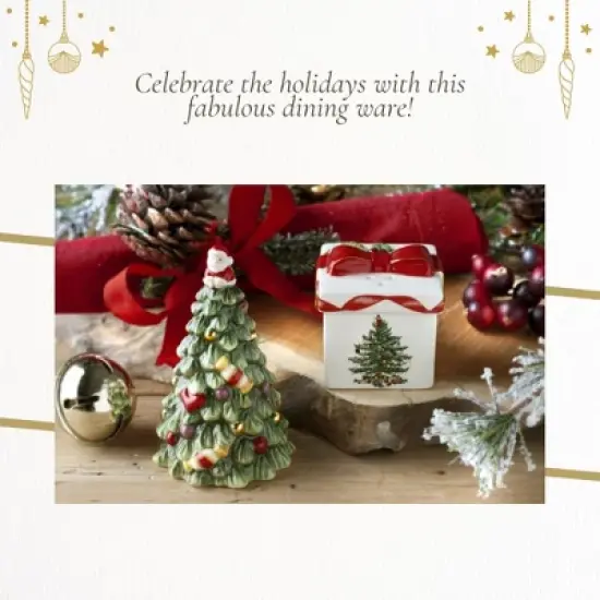 Spode Christmas Tree Tree and Gifta Salt and Pepper Shaker Set (2-Piece)- Holiday Kitchen & Table D&eacute;cor - Festive Home Accent image {4}
