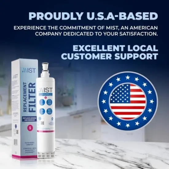 Mist 4396508 & EDR5RXD1 Water Filter Replacement: Fridge Water Filter for Whirlpool, Reduces Chlorine & Odors image {7}
