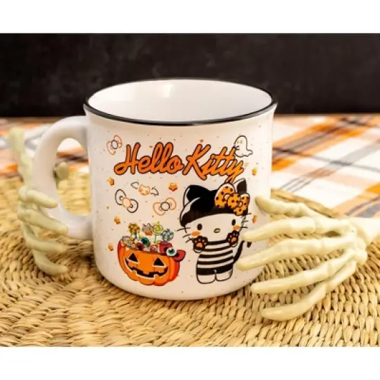 Silver Buffalo Sanrio Hello Kitty Halloween Trick-Or-Treat Ceramic Camper Mug | Holds 20 Ounces image {4}