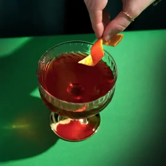 Viski Beau Cocktail Coupe Glasses, Unique Cocktail Glasses Crystal Drinkware, 7.5oz. Cocktail Glasses Stem Vintage Wine Glasses Inspired Set of 2 image {7}