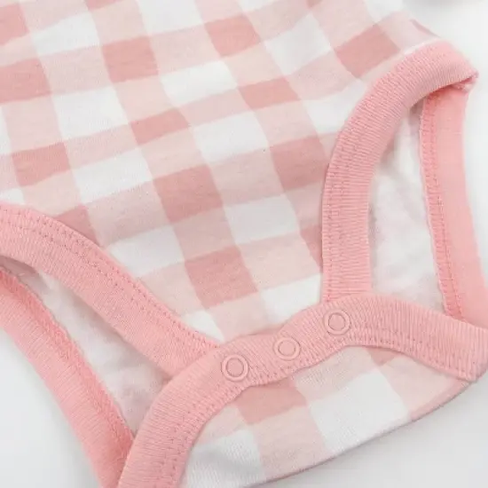 Honest Baby 3pk Side Snap Bodysuit - Pink image {3}