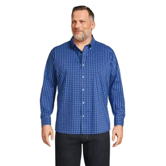 Lands' End Men's Traditional Fit Comfort-First Shirt with Coolmax Printed image {3}