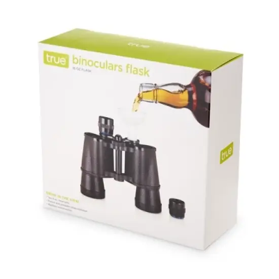 True Binocular Flask - Gameday Hidden Flask -  Secret Alcohol Container - Black Secret Flask 16oz Set of 1 image {6}