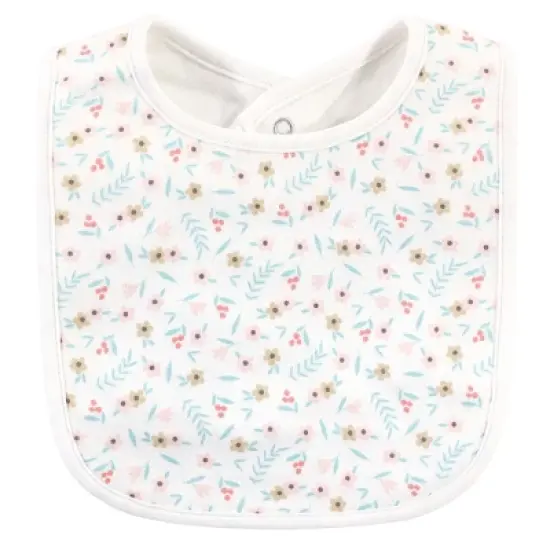 Hudson Baby Infant Girl Cotton Bibs, Sweet Bunny, One Size image {7}
