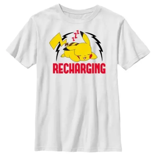 Boy's Pokemon Recharging Pikachu T-Shirt image {3}