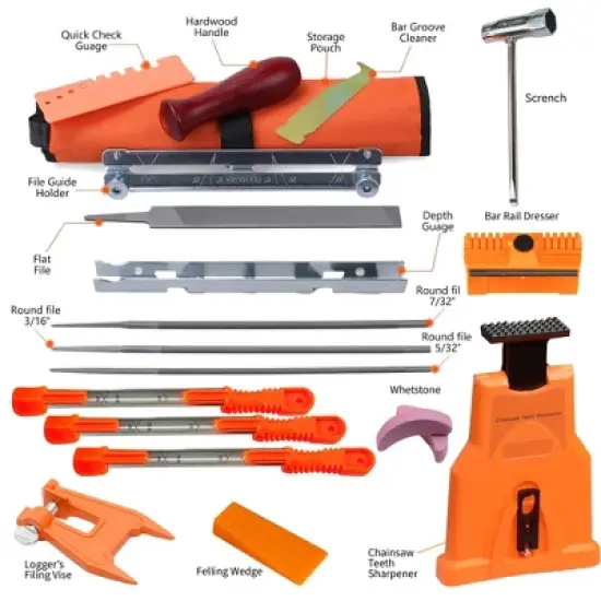MeasuPro Store Chainsaw Sharpening Kit - 20-Piece Set with Handy Storage Bag image {2}