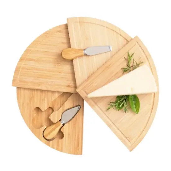 Spiraling Bamboo Cheese Board Bamboo image {3}