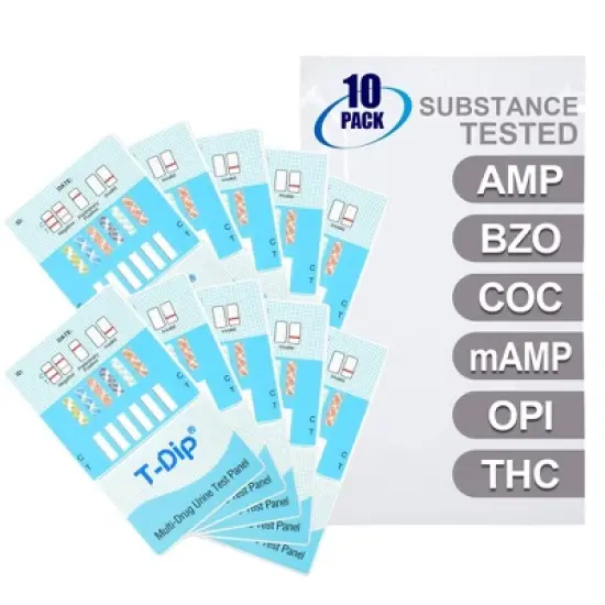 Mintegrity [10pk] 6 Panel Urine Drug Test Card for Home | High Sensitivity Substance Screening Home Detection Urine Dip Card | MT-WDOA-264 image {5}