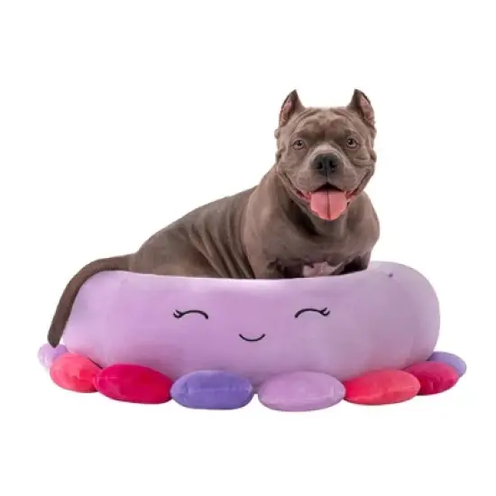 Squishmallows Beula The Octopus Cat and Dog Bolster Bed - Light Purple image {8}