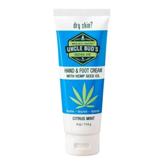 Uncle Bud's Hemp Hand and Foot Cream Citrus & Mint - 4oz image {5}