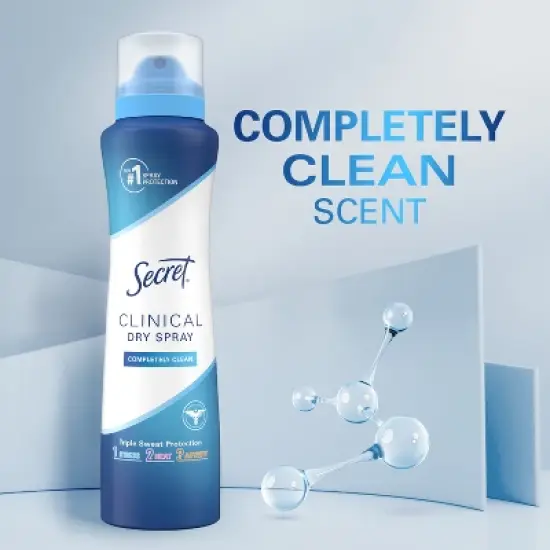 Secret Clinical Dry Spray Antiperspirant & Deodorant - Completely Clean - 3.8oz image {5}