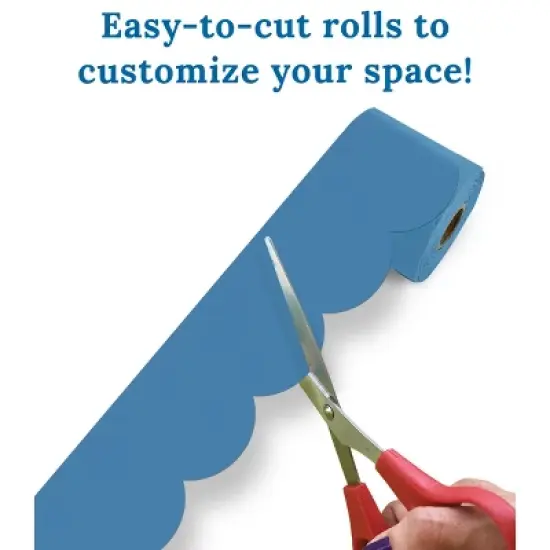 Carson Dellosa Education 65' Ocean Blue Rolled Scalloped Bulletin Board Borders (1 roll) image {3}