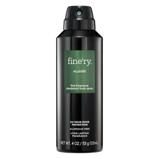 fine'ry. Men's Deodorant Spray - Alleged - 4oz image {4}