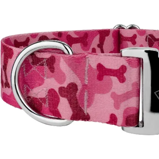 Country Brook Petz 1 1/2 Inch Premium Pink Bone Camo Dog Collar image {3}