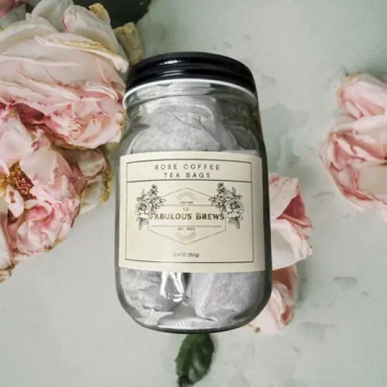 Fabulous Brews 12.4 oz Rose Infused Coffee Tea Bags - Pack of 2 image {5}