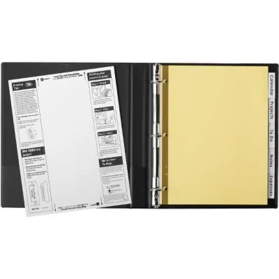 Avery 5 Tab Binder Dividers, Insertable Clear Big Tabs, 1 Set Pack, 10 Packs, 10 Sets Total (11110) image {6}