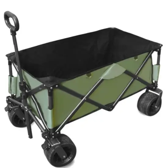 CAVINAS Park Garden Wagon Cart,Shopping Cart with Wheels,Wagon for Camping,Shopping image {7}