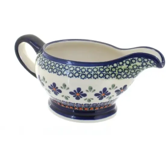 Blue Rose Polish Pottery 1258 Zaklady Gravy Boat image {7}