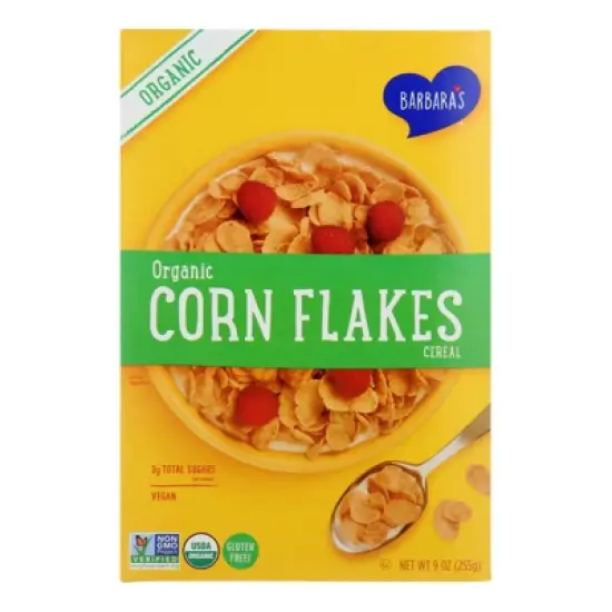 Barbara's Bakery Organic Corn Flakes Cereal - Case of 10/9 oz image {1}