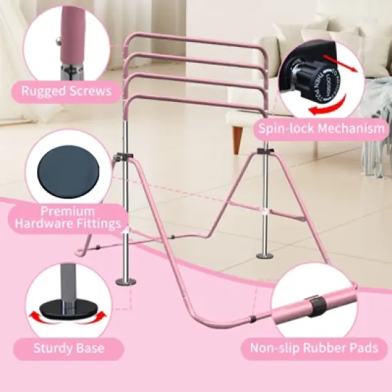 Dexmalle Height Adjustable Junior Training Bar for Home image {4}