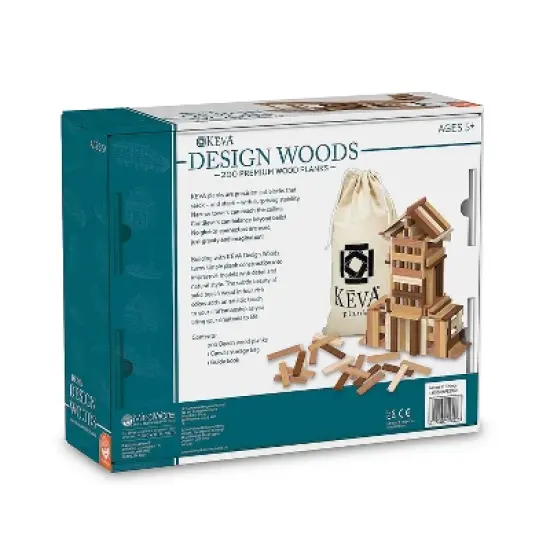 MindWare KEVA Design Woods 200 Premium Wooden Building Block Set - 200 Blocks image {3}