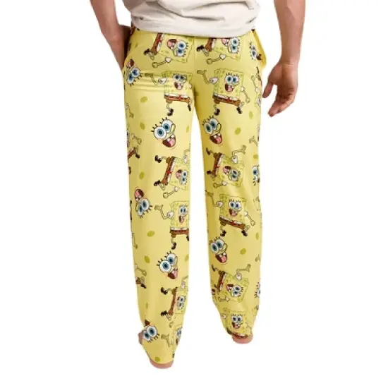 Men's Adult Yellow SpongeBob SquarePants Sleep Pants image {5}