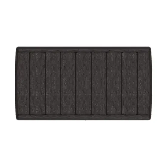 Duramax CedarGrain Durabox 110 Gallon Lockable Outdoor Deck and Garden Storage Box Bench for Patio, Shed, Porch, and Garage, Dark Brown image {3}