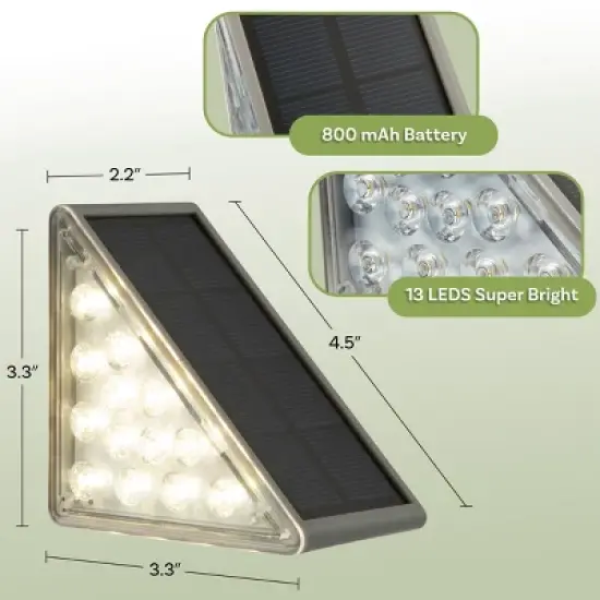 Pure Garden Solar Step Lights for Outside 6-Pack image {8}