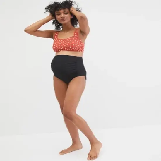 Beach Bump&trade; High Waist Bikini Bottom UPF 50+ | Motherhood Maternity image {2}