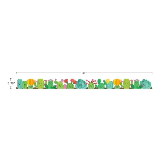 Teacher Created Resources&reg; Happy Cactus Crew Die-Cut Border Trim, 35 Feet Per Pack, 6 Packs image {3}