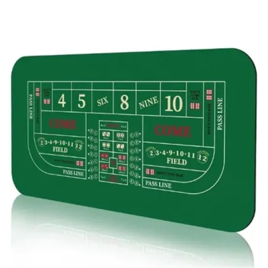 70'' X 35'' Upgraded Waterproof Craps Mat, Non-Slip Rubber Blackjack Mat, Poker Table Top with Carrying Bag, Craps Table for Game Night, Parties,Home image {8}