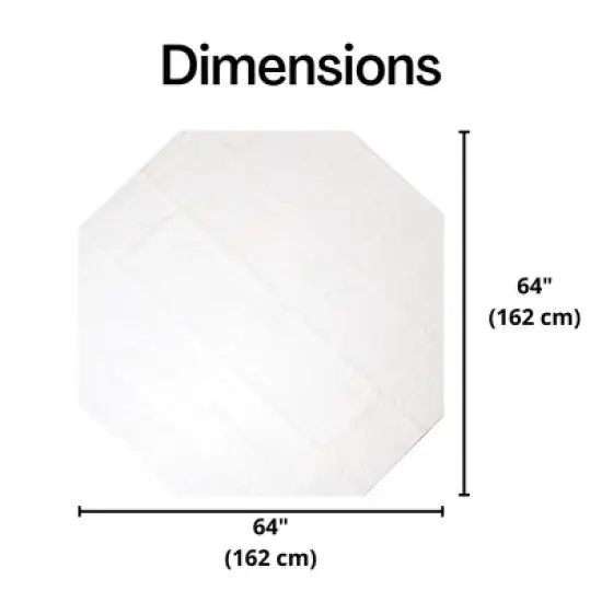 Midlee Reusable Octagon Playpen Dog Pee Pad-64" x 64"  Set of 2 image {5}