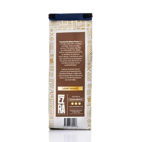 Ezra Coffee Toasted Southern Pecan- Whole Beans Light Roast Coffee - 12oz image {1}