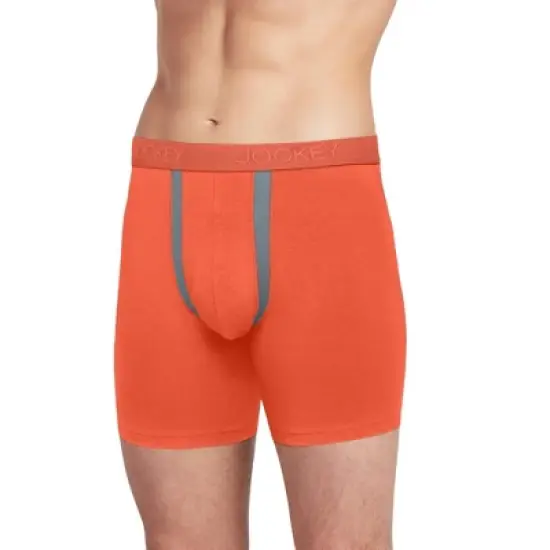 Jockey Men's Chafe Proof Pouch Cotton Stretch 6" Boxer Brief image {14}