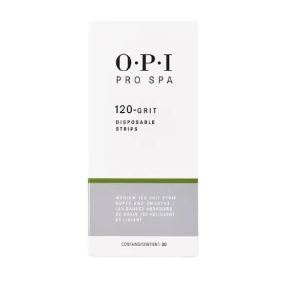 OPI Disposable Grit Strips | replacement grinding surfaces with a roughness of 120 | easy replacement 20 pcs per pack - (120 Grit / 20 PCE) image {2}