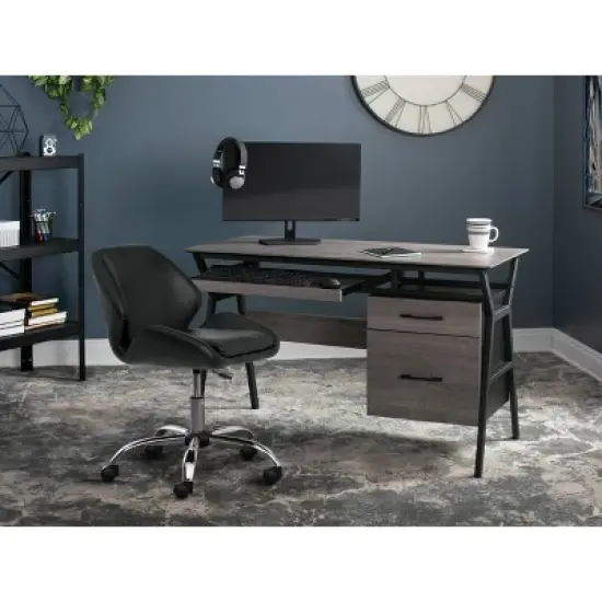 Pearl Office Swivel Height Adjustable Task Chair Black - Calico Designs image {10}