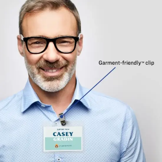 Avery Name Badges with Clips, 3" x 4", 50ct (74536) image {1}