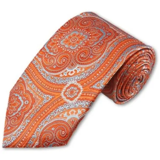Men's Paisley 3.35 Inch Wide And 58 Inch Long Woven Neckties image {8}