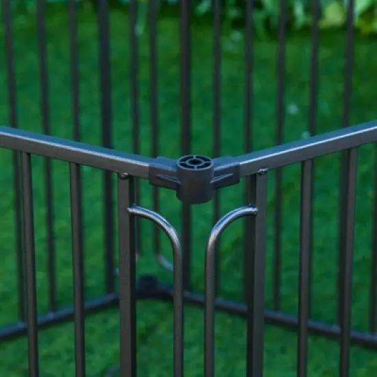 PawHut Dog Playpen with Door & Removable Cover for Small & Most Medium Sized Dogs Indoor & Outdoor Use, 47" H image {4}