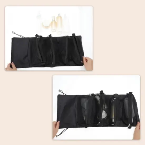 Unique Bargains 4 in 1 Makeup Bag with Multiple Compartments 1 Pc image {3}