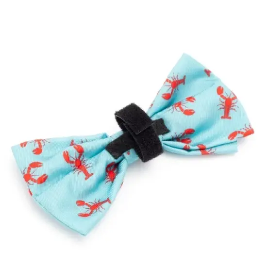 The Worthy Dog Lobsters Bow Tie Adjustable Collar Attachment Accessory image {1}