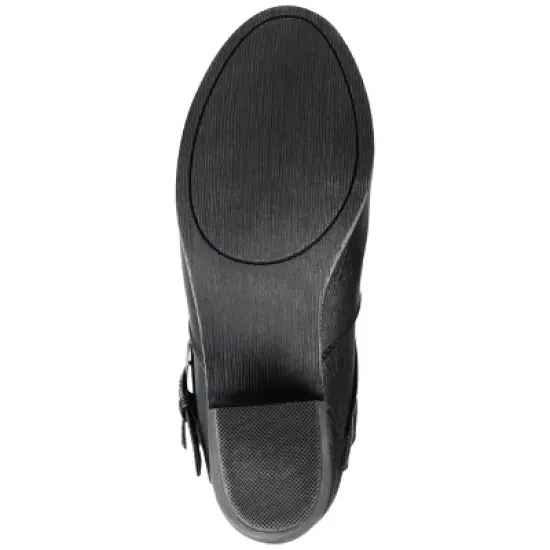 Journee Collection Womens Late Wide Width Stacked Heel Mid Calf Boots image {4}