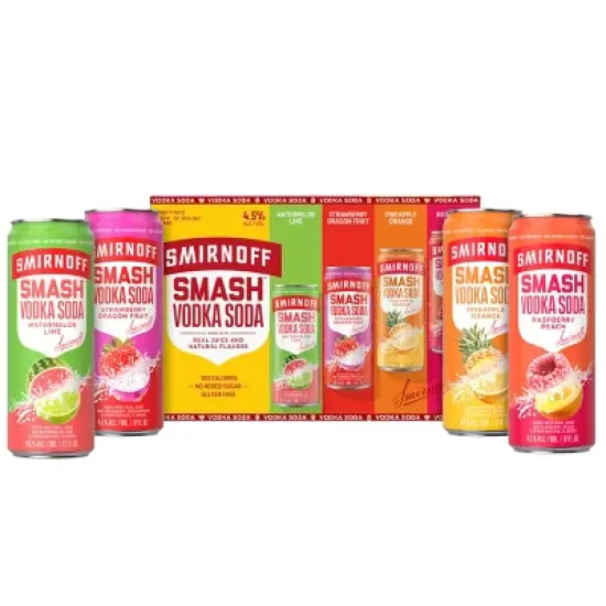 Smirnoff Smash Vodka Soda Variety - 8pk/355ml Cans image {8}