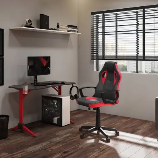 Mad Dog Gaming Chair Black and Red - CorLiving image {1}