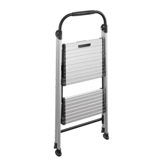 Cosco 2 Step All Aluminum Step Stool: Silver, 225 lb Capacity, No Assembly, Lightweight Stepping Stool for Adults image {9}