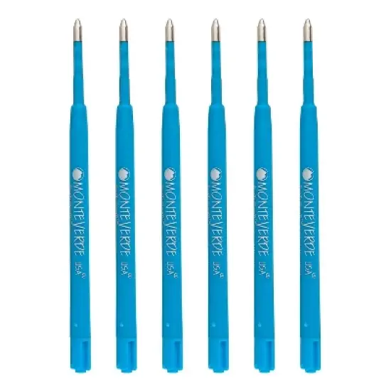 Monteverde Ballpoint Pen Refill Medium Point Blue Ink 6 Pack (PR133TQ) image {1}